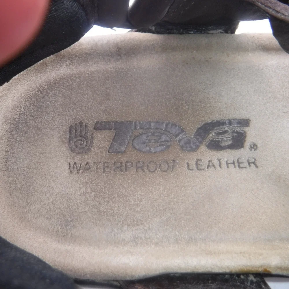 Teva Mens‎ Brown Waterproof Leather Fisherman Sandals Rugged Outdoor Hiking 11